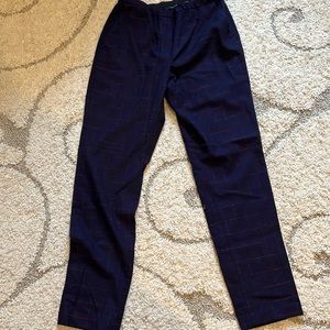 Size 8 navy blue with red stripe pants